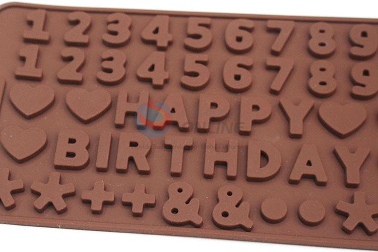 Creative Letter & Number Chocolate Mould Silicone Biscuit Mould
