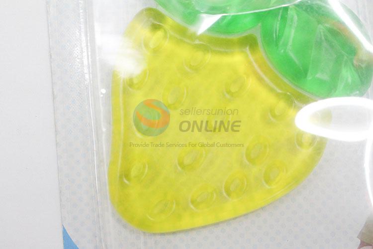 Best selling fashion strawberry shaped silicone baby teether