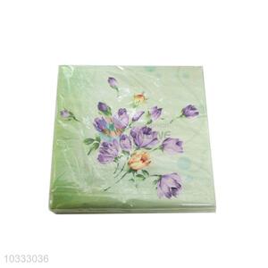 Factory Direct Flower Printed Square Paper Towel for Sale