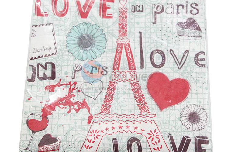 Romantic Tower Printed Square Paper Towel for Sale