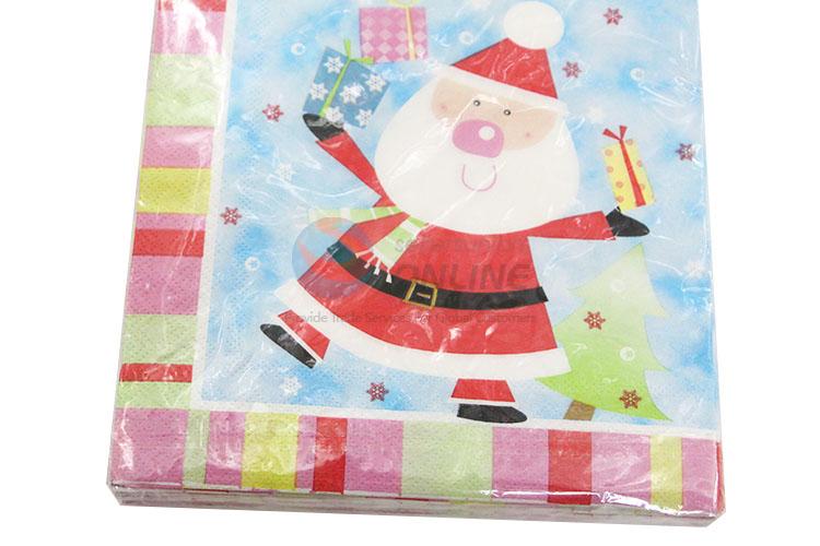 Adorable Santa Claus Printed Square Paper Towel for Sale