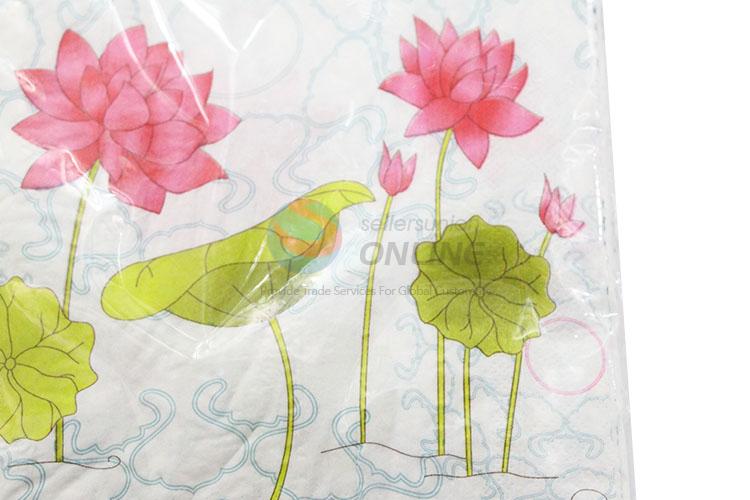 Nice Water Lily Printed Square Paper Towel for Sale