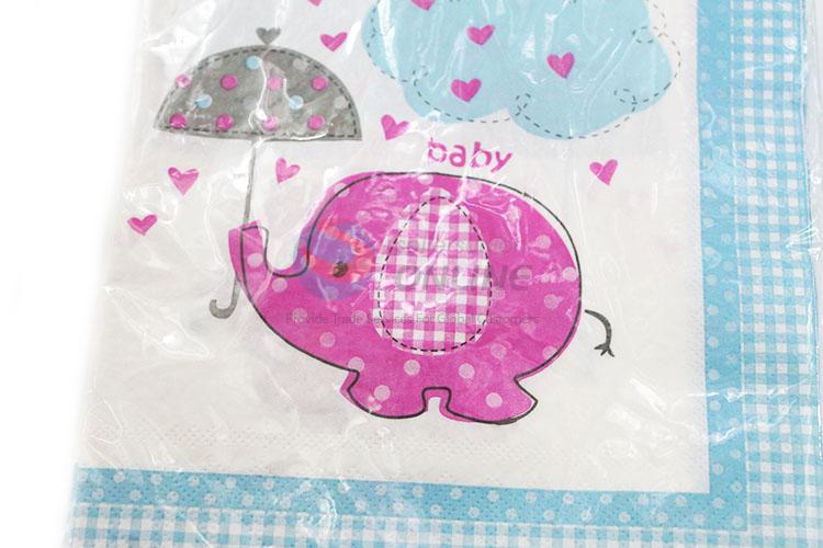 Cute Cartoon Elephant Printed Square Paper Towel for Sale