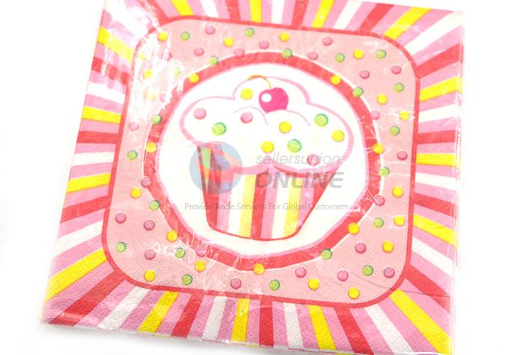 Delicious Cake Printed Square Paper Towel for Sale