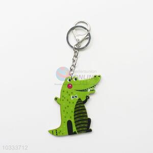Top quality low price fashion green crocodile key chain