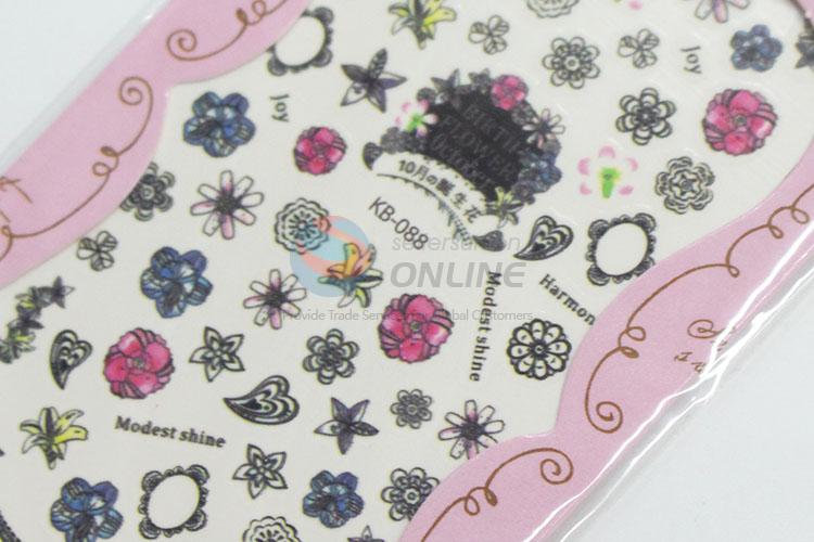 Top quality best flowers nail sticker