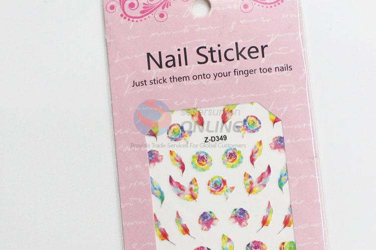 Best cute flowers&feathers nail sticker