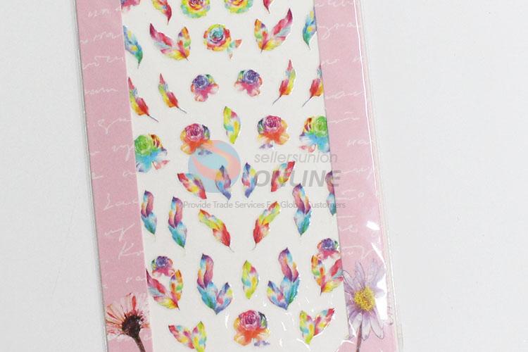 Best cute flowers&feathers nail sticker