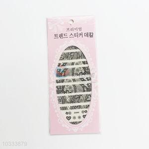 Great useful low price black lace nail sticker