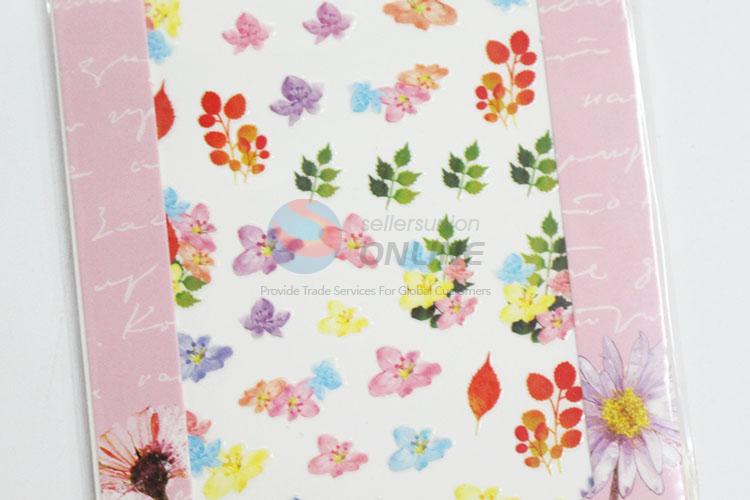 Promotional cool low price flowers&leaves nail sticker