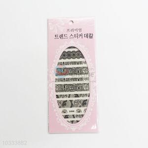 New style black lace nail sticker