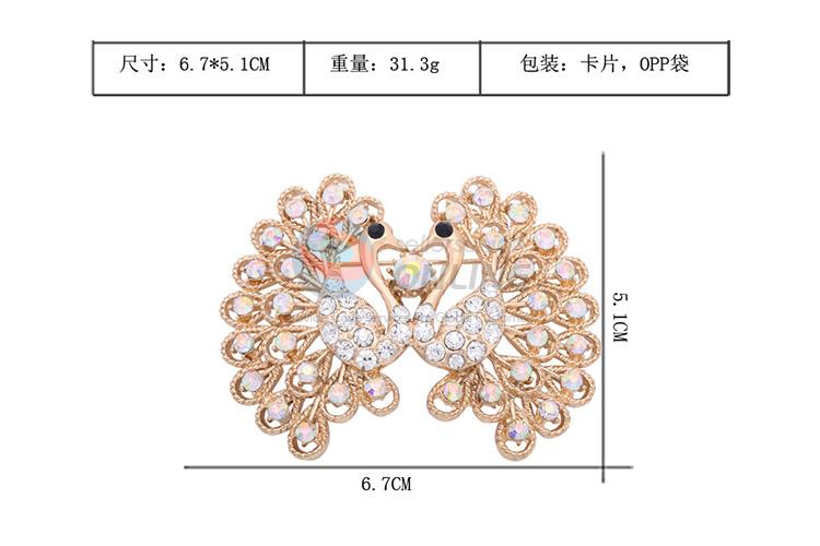 Wholesale promotional custom peacock brooch