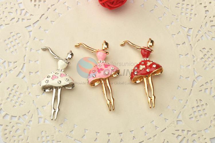 Good quality high sales dancing ballet girl shaped brooch