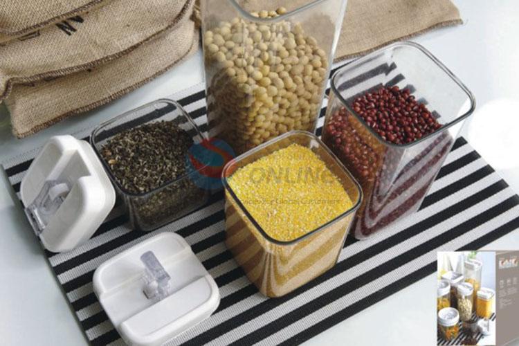 Custom Square Storage Jar Food Contain Set