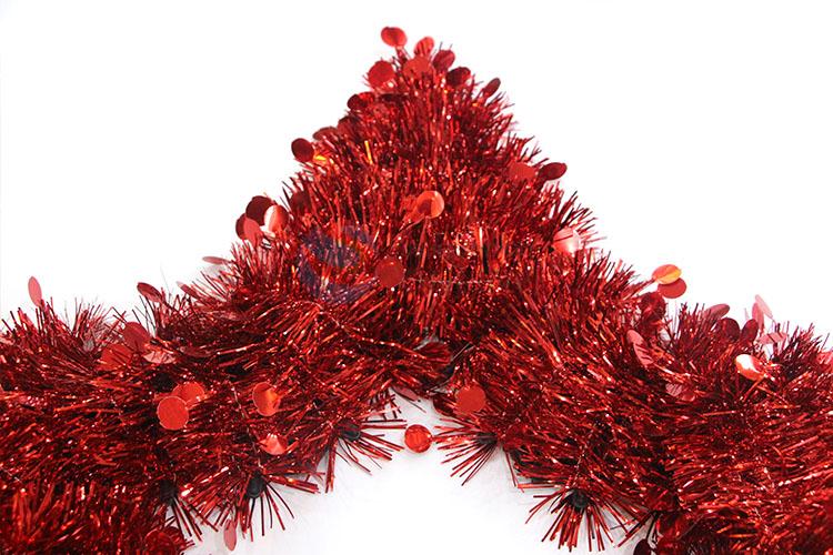 Nice Red Pentagram Shaped Christmas Garland for Decoration