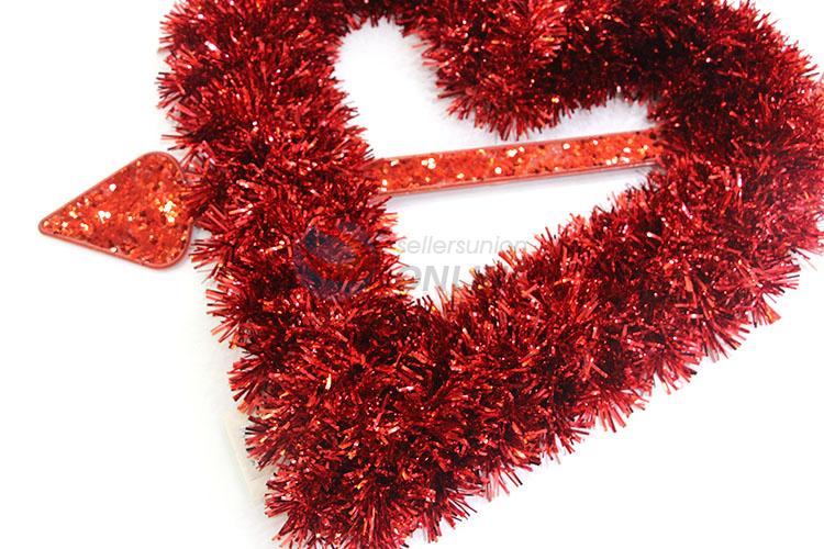 Beautiful Red Heart Shaped Christmas Decoration for Sale