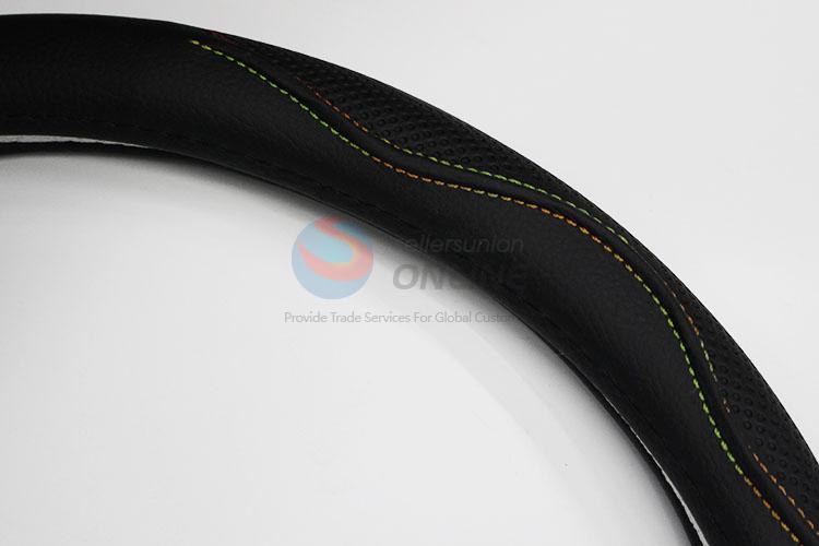 Soft safety durable pu steering wheel cover for car