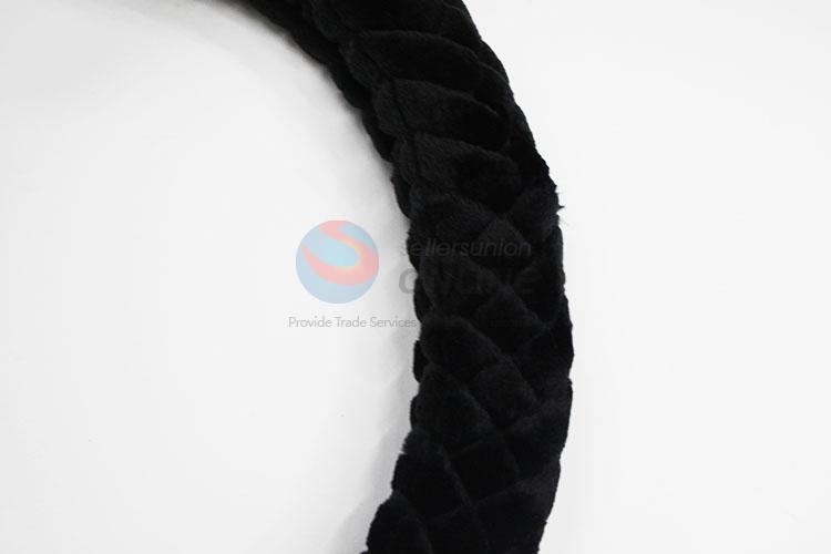 Winter warm plush automobile steering wheel cover