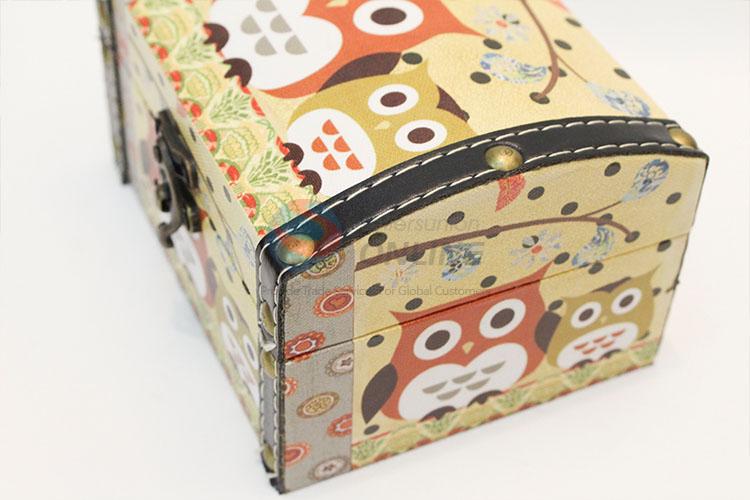 Good sale canvas handicraft boxes_3 pcs with owl pattern