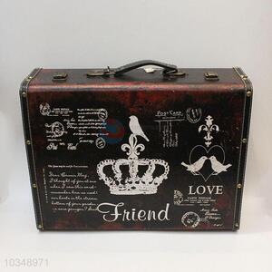 Crown pattern handicraft suitcases_3 pcs