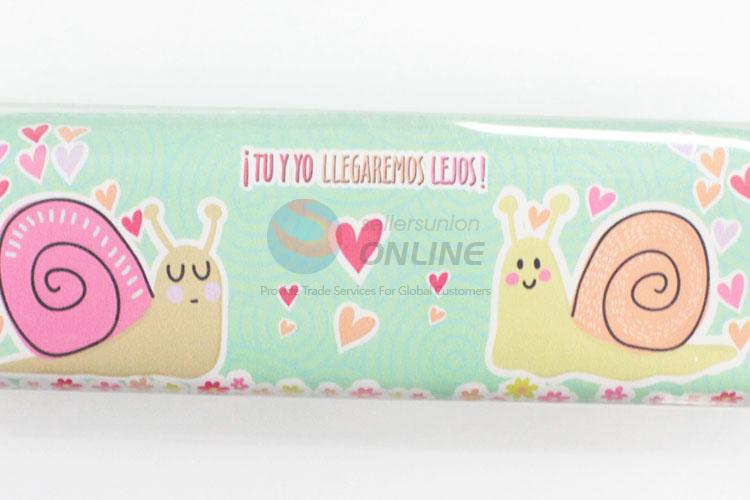 Snail Printed Pu Pencil Bag With Cheap Price