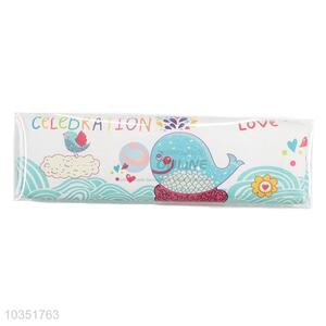 Dolphin Printed Pu Leather Pen Bag With Good Quality