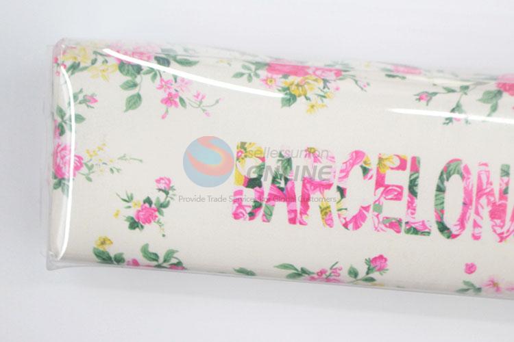 Hot Sale Good Quality Flower Printed Pu Pencil Bag