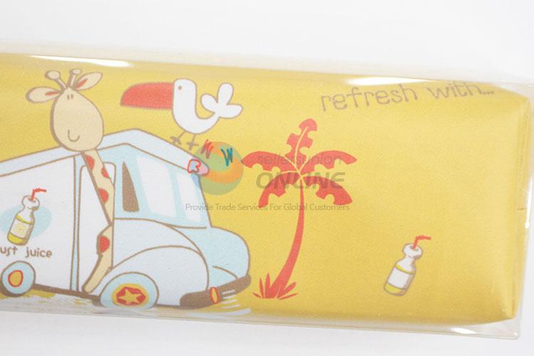 Fashion Style Printed Pu Leather Pen Bag,Yellow