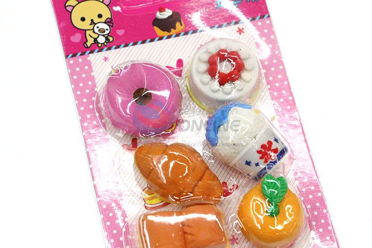 Creative Bread and Dessert Design Cartoon Rubber/Eraser for Student