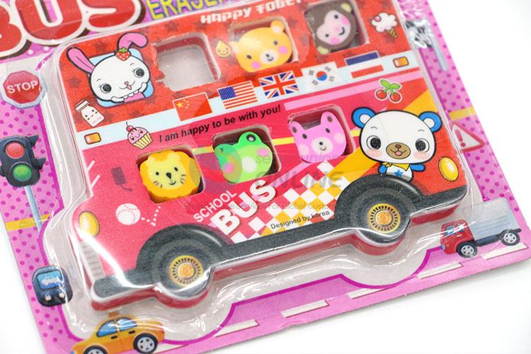 Nice School Bus Cartoon Rubber/Eraser for Student