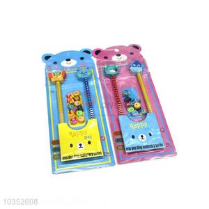 Good Quality Cartoon Pen and Rubber/Eraser Set for Student