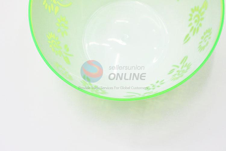 Wholesale New Flower Design Green Color Plastic Bowl