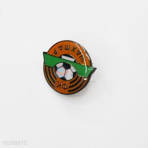 Zinc-alloy Round Football Lapel Pin/Emblem/Badge