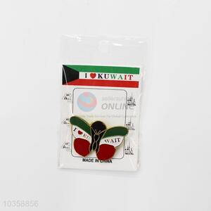 Wholesale butterfly shaped hard enamel badge lapel pin