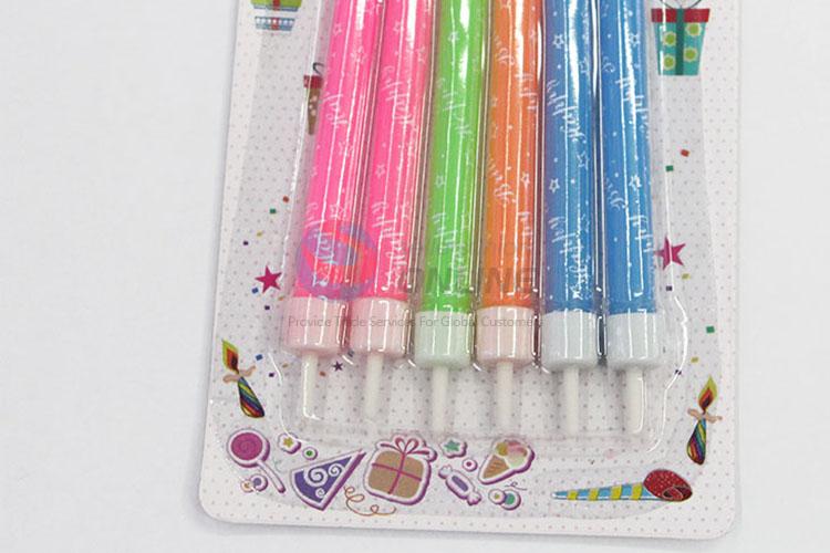 Hot Selling 6pcs Multicolour Flame Birthday Candle