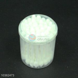 High sales useful 40pcs round box plastic handle cotton swabs