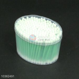 Classical oval box 200pcs plastic handle cotton swabs