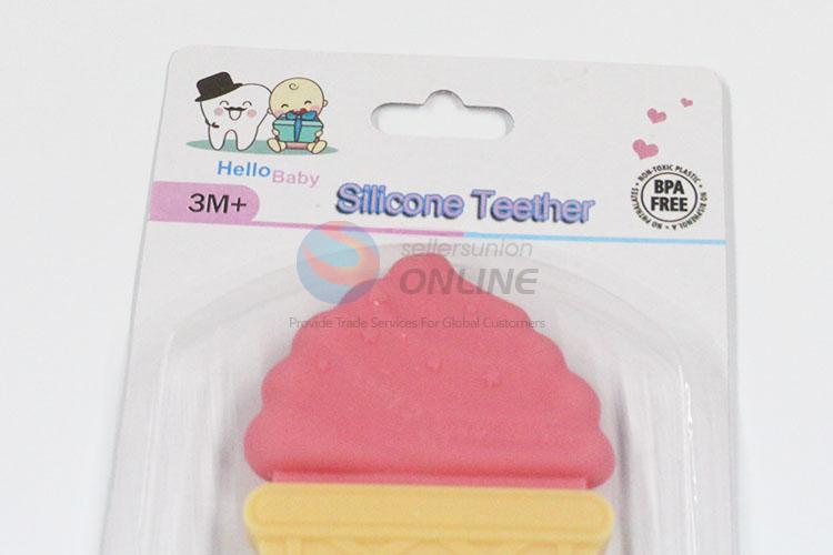 Lovely Baby Teethers Safety Newborn Teething Toys Ice Cream Shape Baby Bites Chew Toys Oral Care BPA Free