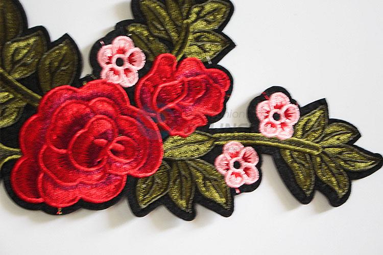 Top Selling Rose Floral Embroidery Patches Cloth