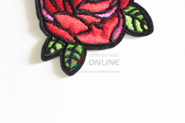 Fashion Style Rose Floral Embroidery Patches Cloth