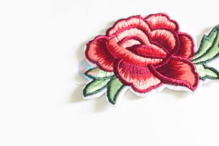 Unique Design Rose Floral Embroidery Patches Cloth