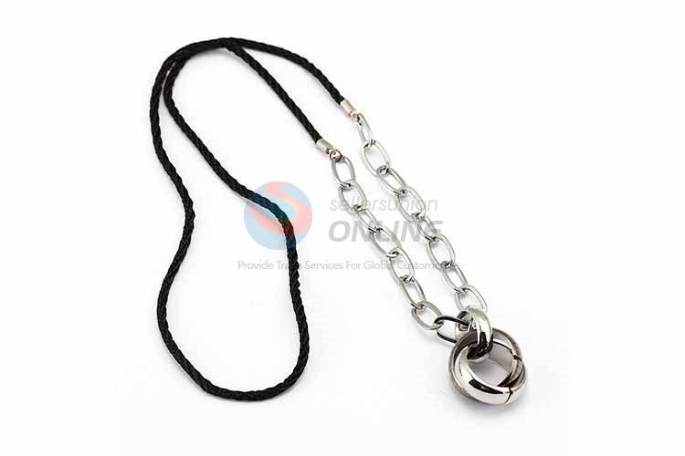 Ring Pendant Punk Zinc Alloy jewellery Necklace