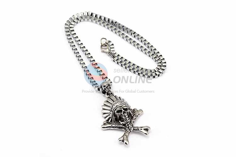 Skull Pendant Punk Zinc Alloy jewellery Necklace