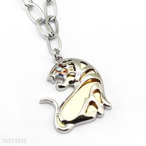 Tiger Pendant Punk Zinc Alloy jewellery Necklace