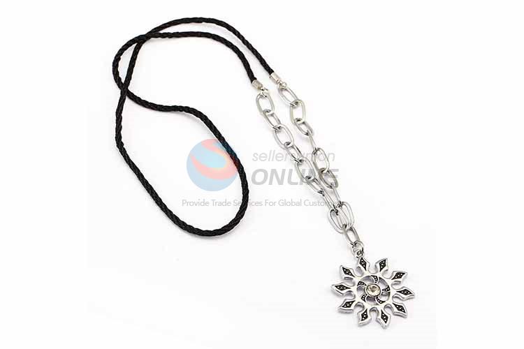 Sun Pendant Punk Zinc Alloy Jewellery Necklace