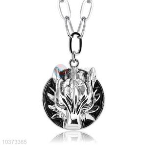 Wolf Pendant Punk Zinc Alloy Jewellery Necklace