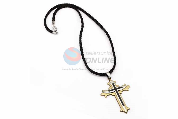 Cross Pendant Punk Zinc Alloy Jewellery Necklace