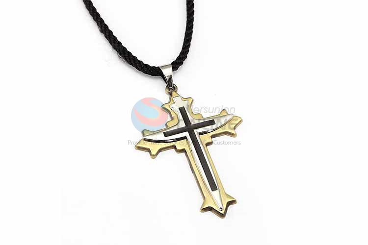 Cross Pendant Punk Zinc Alloy Jewellery Necklace