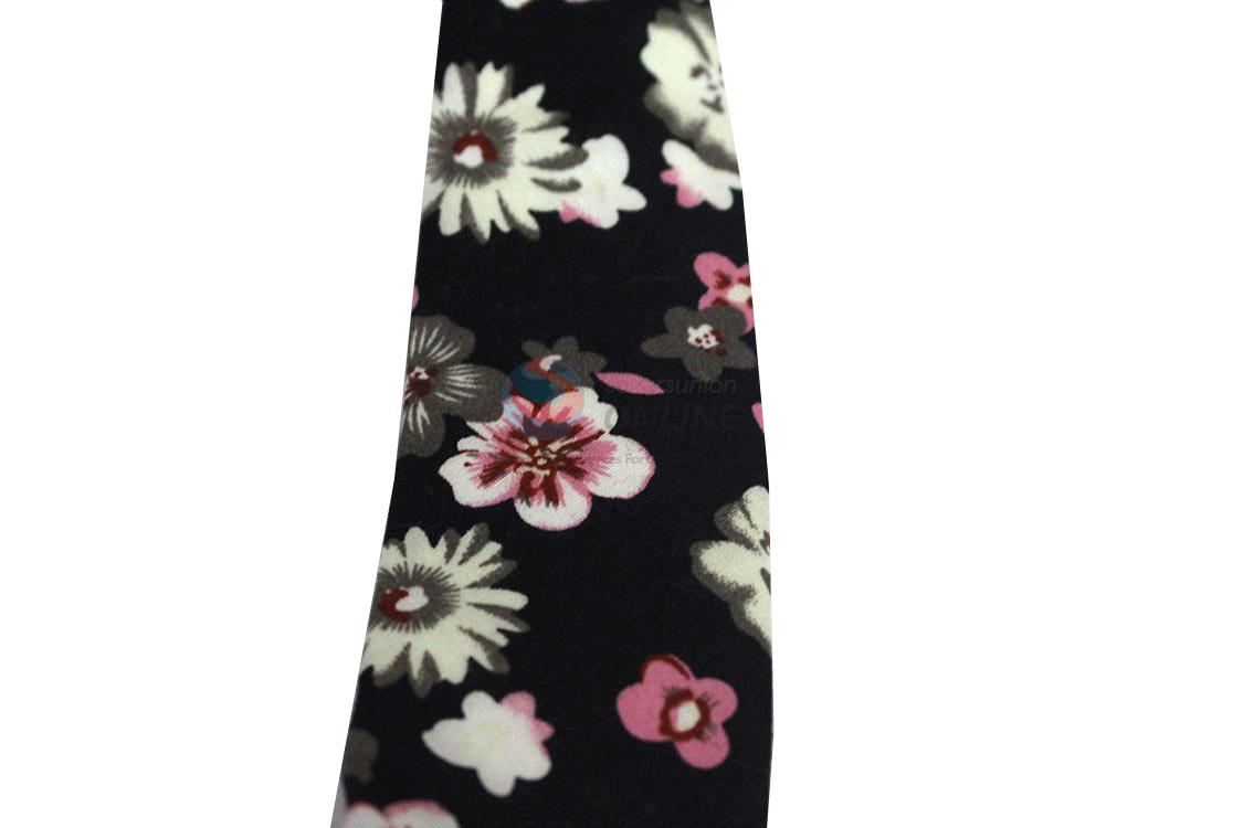 Cheap wholesale flower printed necktie for gentlemen