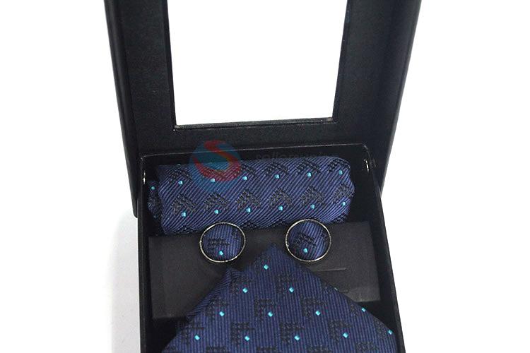 Made in China cheap printed necktie+cufflink
